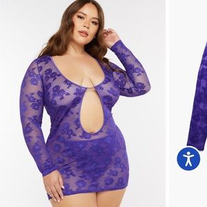 Savage X Fenty STRAP UP LONG-SLEEVE LACE SLIP